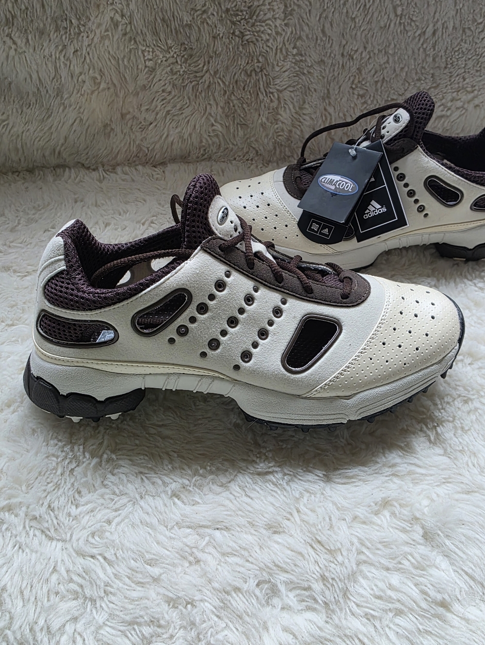 NWT Adidas ClimaCool Oasis II Golf Shoes Cream Brown Athletic US 7 Vintage 2008